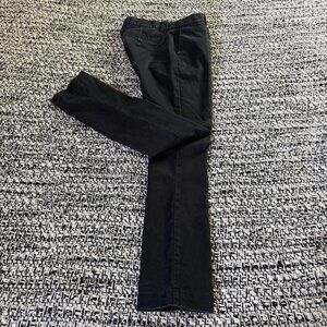 GAP Khaki Flat Front Straight Leg Skinny Stretch Chino Black Khaki Pants Size 28